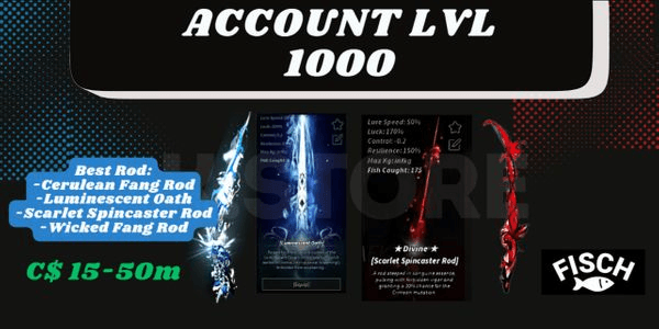 Gambar Product ACCOUNT FISCH END GAME MAX LVL 1000