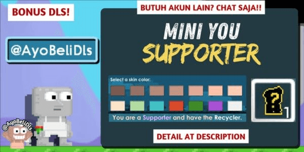 Gambar Product Akun Mini You + Supporter Murah