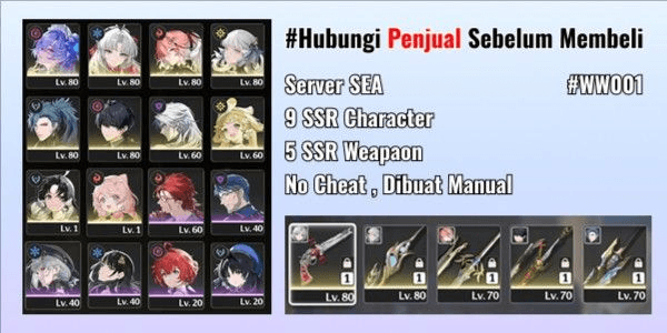 Gambar Product [14 SSR] [6 Limit 2 Signature] Changli + Sign, Jinhsi + Sign, Cantarella, Carlotta, Jiyan + 3 B5 WP, BACA DESC! [SEA] #WW001