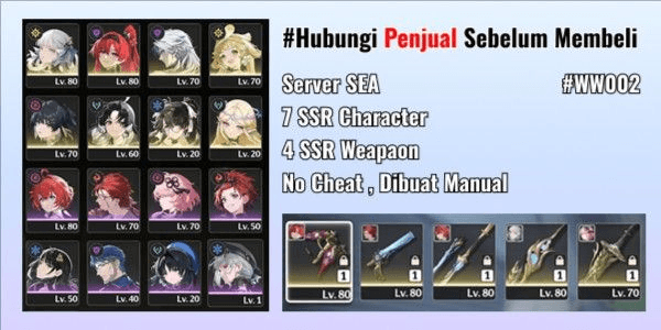 Gambar Product [12 SSR] [4 Limit 2 Signature] Jinhsi + Sign, Yinlin + Sign, Cartethyia, Zhezhi + 3 WP B5, BACA DESC! [SEA] #WW002