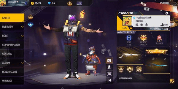 Gambar Product AKUN FF SG GURUN GG