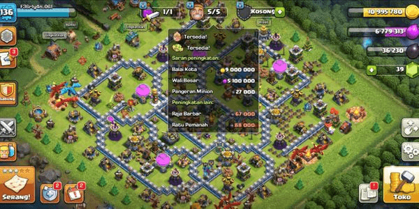 Gambar Product Town Hall 12 Base Full Maxx Murah