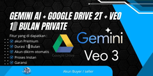 Gambar Product GEMINI AI + VEO 3 + GOOGLE DRIVE 2T