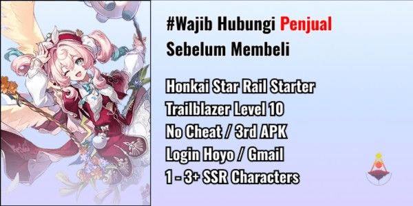 Gambar Product [ASIA] Starter TL 10 Hyacine + Archer + Dan Heng PT  + Bonus Random Standard | All Unset | Fast Delivery | BACA DESK DULU