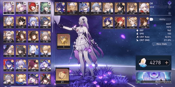 Gambar Product 27 Limit Batu Emas 1 Ruan Mei E1 Castorice Evernight Phainon Tribbie Sunday Sparkle Robin Saber The Herta Acheron Aventurine Kafka Firefly TL 70 Asia