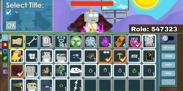 Gambar Product AKUN DR TITLE + MOTHMAN WINGS + GOLDEN PICKAXE + FEYE