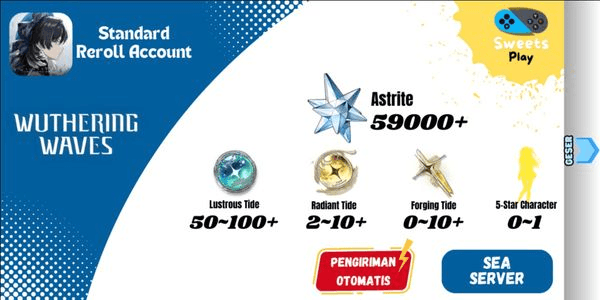 Gambar Product [SEA] Wuthering Waves Standard Reroll Account