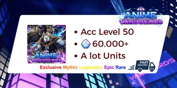 Gambar Product Account Level 50 | Anime Vanguards