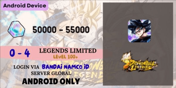 Gambar Product Akun Dragon Ball Legends Global [Android] - 1