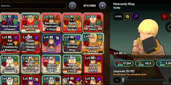 Gambar Product Akun ALS 10 Godly + 18 Glitch + 15 Avatar + 4,900 Reroll