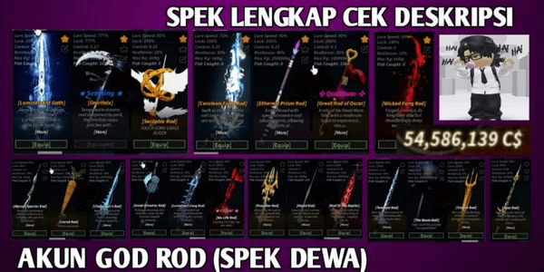Gambar Product Akun Onirifalx Rod Spek Dewa (datpol)