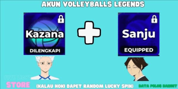 Gambar Product Kazana (Style) + Sanju / Sanu (Style) |DATA POLOS +13 | INSTANT DELIVERY | NO SCRIPT | - Volleyball Legends