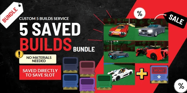 Bundle Service to Build 5 Cars – Without Materials, Hassle-Free! | Build A Boat For Treasure RBL