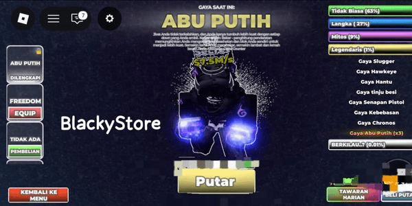 Gambar Product AKUN UBG|| Style WHITE ASH + FREEDOM|| Bonus RANDOM