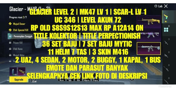 Gambar Product PUBG RP OLD ACCOUNT