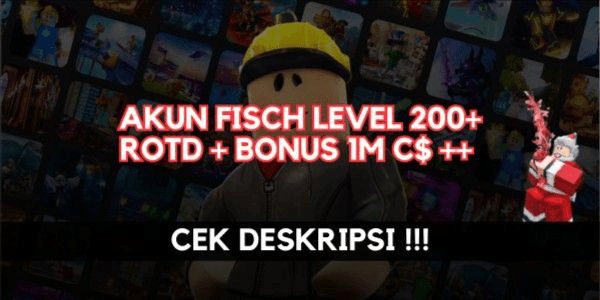 Gambar Product Akun Fisch Level 200+ (Rod Of The Depths + Bonus Money) DATA POLOS