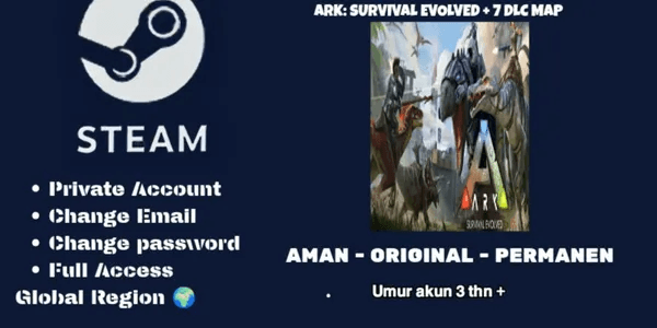 [STEAM] ARK SURVIVAL EVOLVED ACCOUNT PRIVATE
