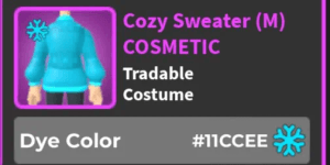 World Zero I Cozy Sweater (M) #11CCEE
