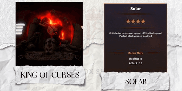 Gambar Product Solar King Of Curses / Sukuna | Legendary Trait - A Universal Time (AUT)