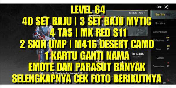 Gambar Product AKUN PUBG LV 60 TERMURAH A3