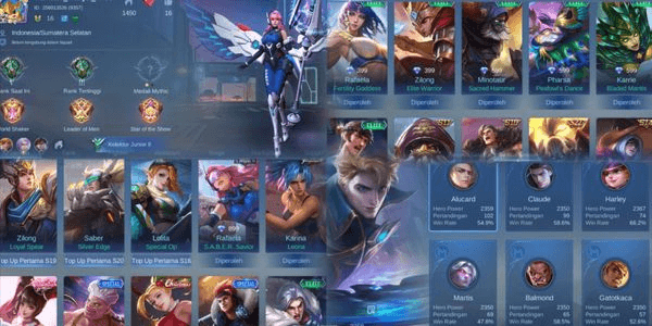 Gambar Product AKUN MURAH EPIC RAFAELA,KOF KARINA,VALENTINE LAYLA SKIN 43 HERO 35