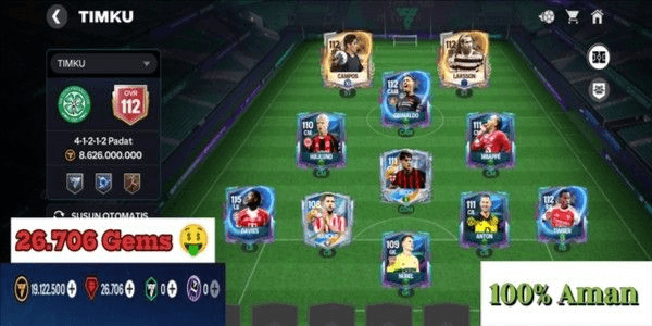 Gambar Product AKUN EA SPORTS FC MOBILE OVR 112 MURAH