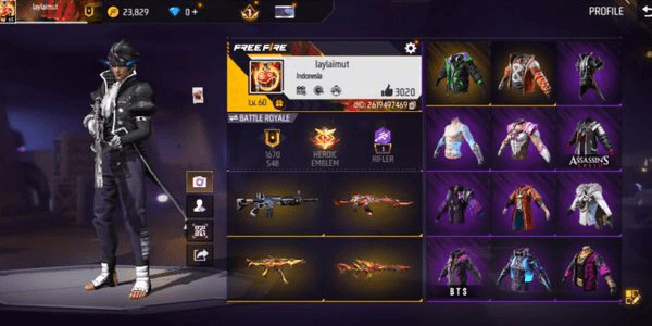 Gambar Product Cheap Quality Free Fire Account & Guaranteed