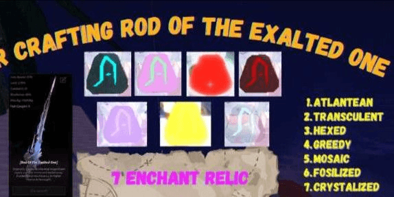 Gambar Product 7 enchant realic for crafting rod of the exalted one