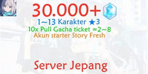 Gacha Account Blue Archive Japan/JP-6
