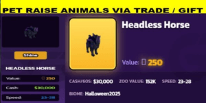 Headless Horse | Raise Animals | Gift/Trade