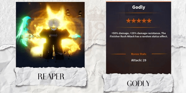 "Godly Reaper | Mythic Trait - A Universal Time (AUT)"