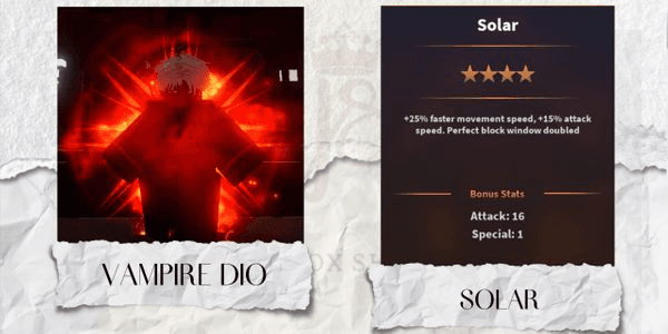 Gambar Product Solar Vampire (Dio Brando) | Legendary Trait - A Universal Time (AUT)