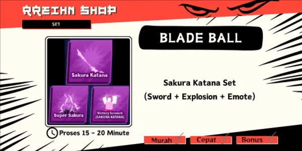 Sakura Katana Set (Sword + Explosion + Emote)