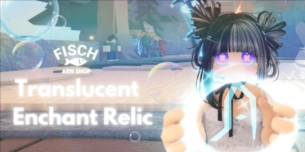 Gambar Product The text "Translucent Enchant Relic FISCH RBL" is already in .