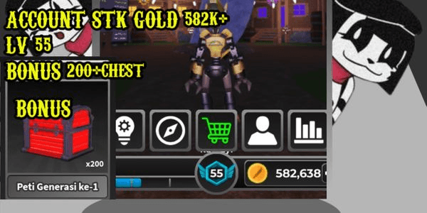 Gambar Product ACCOUNT STK GOLD 582k+ LV 55 BONUS 200+chest