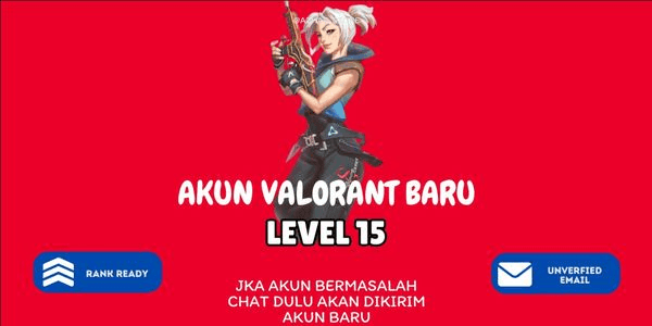 Gambar Product Akun Starter Valorant Unranked Lvl 15