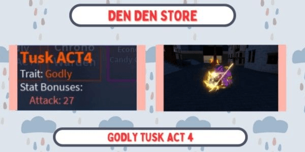 Gambar Product GODLY TUSK ACT 4 - A Universal Time + BONUS 5 MYTHIC RANDOM SKIN