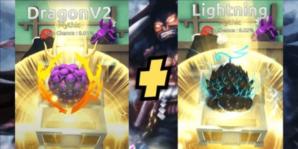 Akun Starter Fruit Battlegrounds - DragonV2 + Lightning