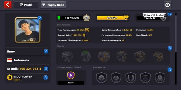 Gambar Product AKUN MURAH Koin 10M + Win Rate bagus 80-100%