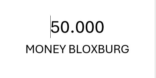 Gambar Product 50.000 Money Bloxburg (RBL)