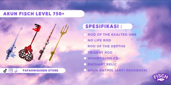 Gambar Product AKUN LEVEL 750+ (ROD OF EXALTED ONE + NO LIFE ROD) (AKUN ANTI HACKBACK)