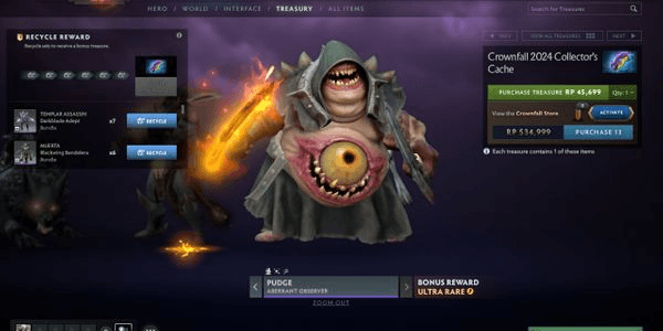 Gambar Product Pudge Aberrant Observer Ultra Rare Collector Cache I 2024