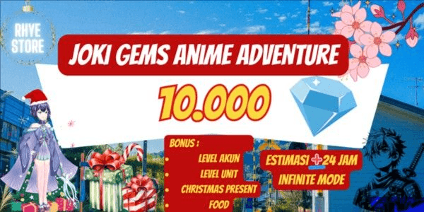 Gambar Product Joki Get Gems 10000 Anime Adventure