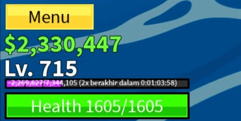 Akun polos blox fruit level 700+ dengan belly 2M+ (cocok buat gacha,dll)
