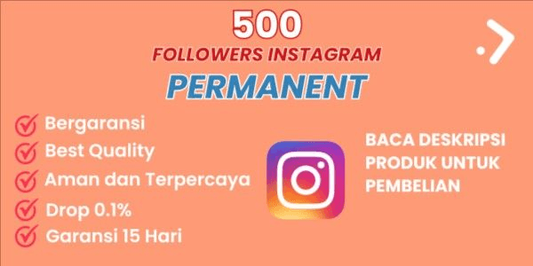 Gambar Product 500 Followers Instagram Permanent