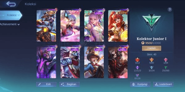 Gambar Product collector yss valentine fanny lance epic roger epic harley epic moskov epic kagura epic laila blazing