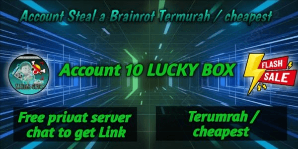 Gambar Product Akun Steal A Brainrot Termurah