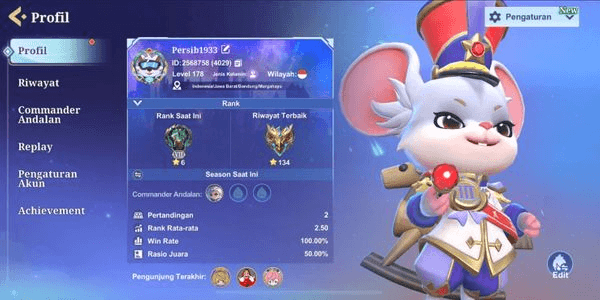 Gambar Product Akun mcgogo sultan | commander siap main | aman bergaransi terjamin!