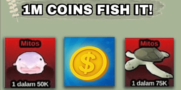 Gambar Product 1M Coins Via Mythic/Mitos - Fish It!