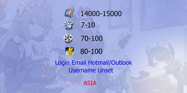 Gambar Product Akun Reroll ZZZ [ASIA]